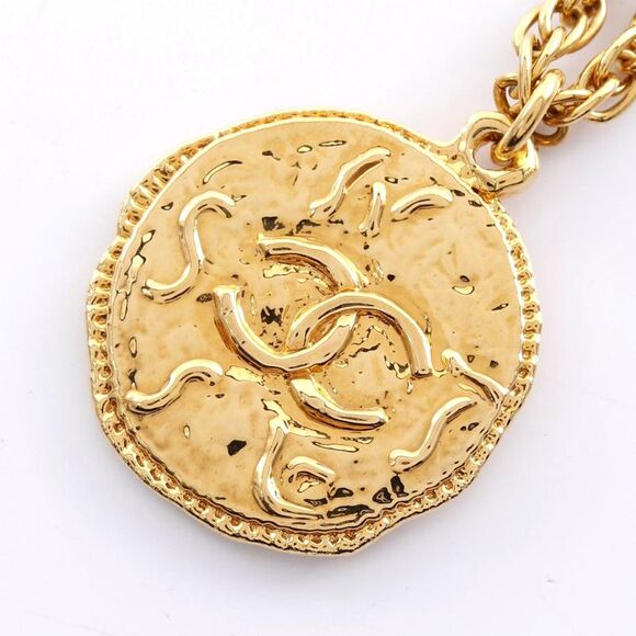 Chanel Coco Mark Necklace Gold Plated - Picture 1 of 6